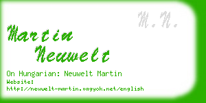 martin neuwelt business card